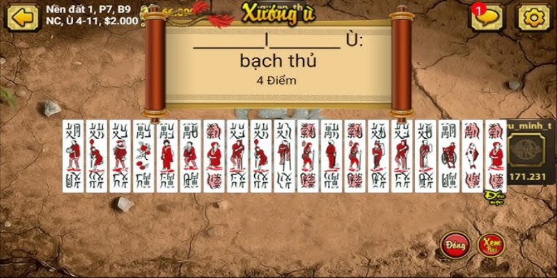 Phổ biến luật chơi và quy định trong game bài chắn 5 xuong-u-co-bach-thu-4-diem
